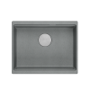 Quadron LOGAN 100 GraniteQ zlewozmywak silver stone 56x45x21,5 cm 1-komorowy podwieszany z syfonem manualnym stal szlachetna HQJ6045U5BSU